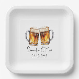 Beer & BBQ Wedding  Paper Plate