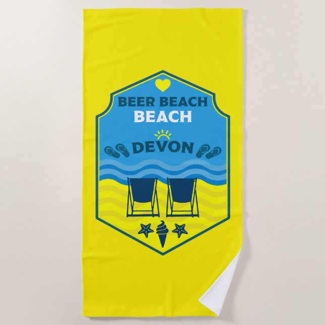 Beer Beach Devon Towel (Front)