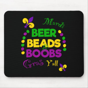 Beer Bead Breast Funny Carnival Party Men Gift Mar Mouse Pad