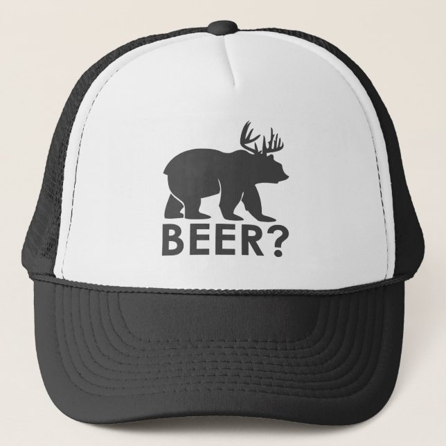 beer  bear black & white hat Lighthouse Route" (Front)