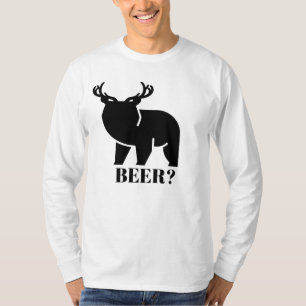 BEER? Bear Deer Funny Sarcastic Novelty T-Shirt