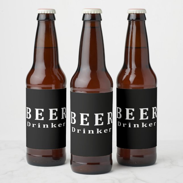 Beer, Beer drinker Bottle Label (Bottles)