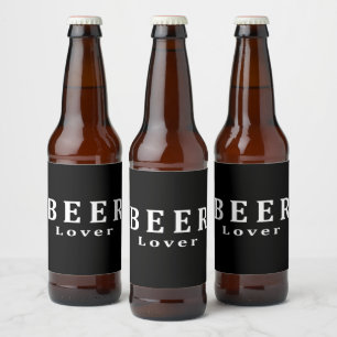 Beer, beer lover bottle label
