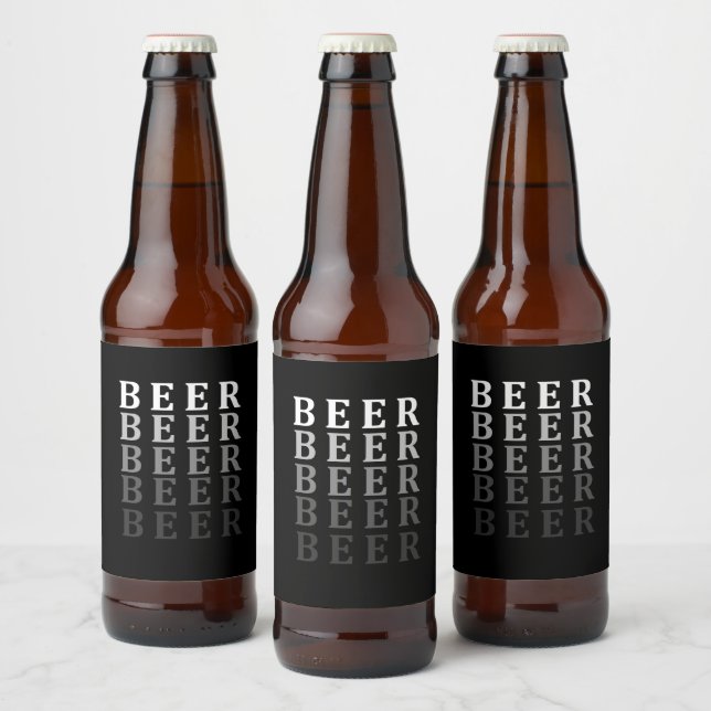 Beer, beer lovers design bottle label (Bottles)