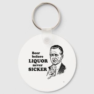 BEER BEFORE LIQUOR KEY RING