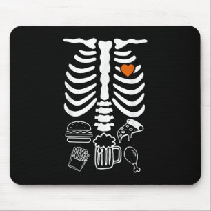 Beer Belly &amp; Baby Skeleton Pregnancy Couples H Mouse Pad