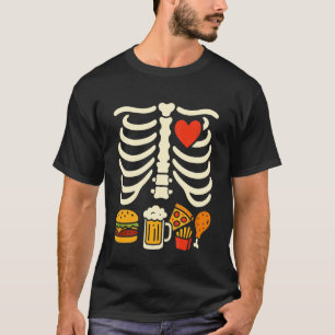 Beer Belly & Baby Skeleton Pregnancy Couples Hallo T-Shirt