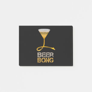Beer bong for spring break and bachelorette party post-it notes