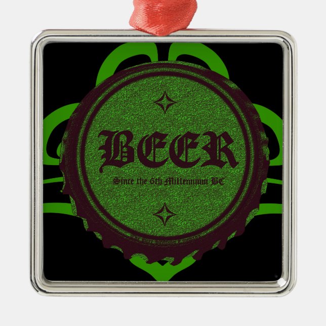 Beer Bottle Cap  Metal Ornament (Front)