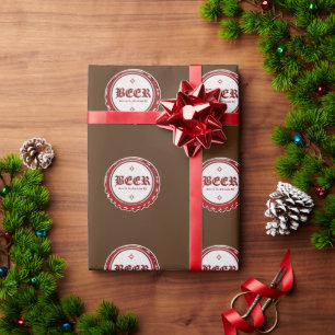 Beer Bottle Cap Wrapping Paper