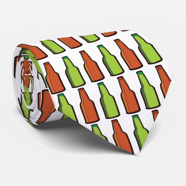 Beer Bottle Drink Party Tie (Rolled)