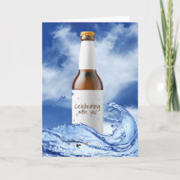 beer bottle in ocean wave