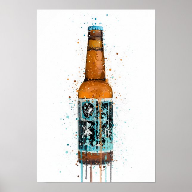 Beer Bottle Wall Art Print 'Rebel Rebel' (Front)