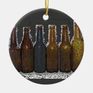 Beer Bottles Ceramic Tree Decoration