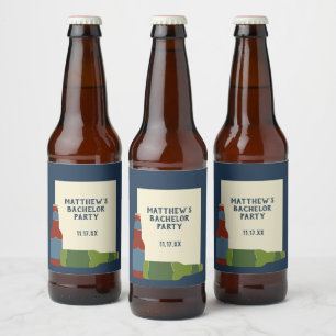 Beer Bottles Graphic Custom Message Beer Bottle Label
