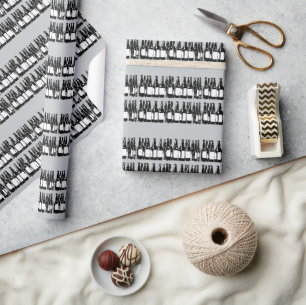 beer bottles wrapping paper