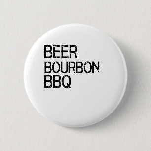 Beer Bourbon BBQ 6 Cm Round Badge