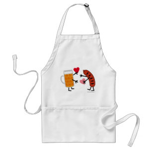 Beer & Bratwurst - Valentine's Day Grilling Standard Apron