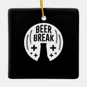 Beer Break Ceramic Ornament