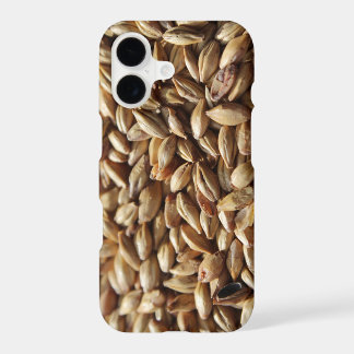 Beer brewing malted barley grains background