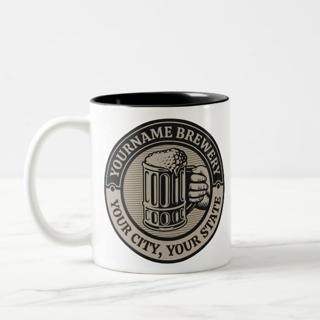 Beer Brewing Personalised NAME Brewery Big Mug  (Left)