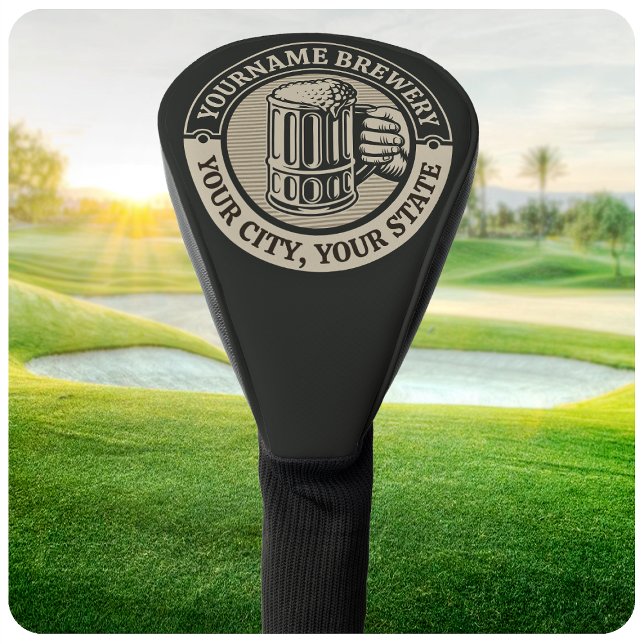 Beer Brewing Personalised NAME Brewery Big Mug  Golf Head Cover (Creator Uploaded)