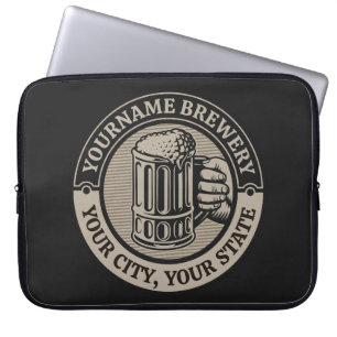 Beer Brewing Personalised NAME Brewery Big Mug  Laptop Sleeve