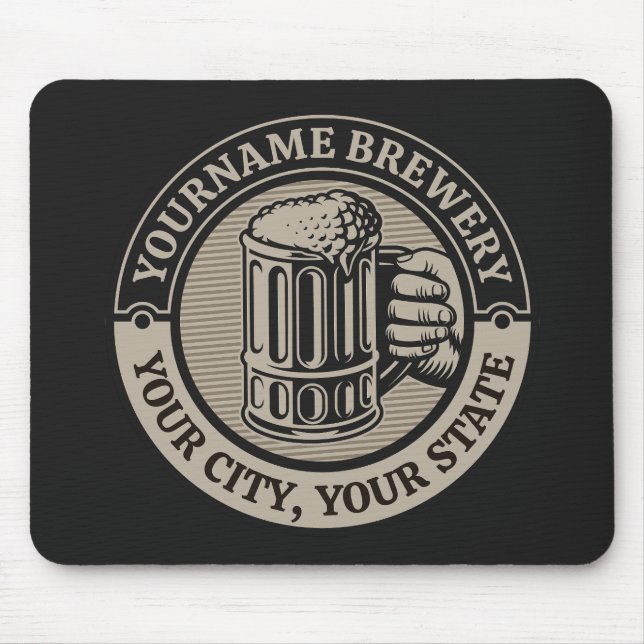 Beer Brewing Personalised NAME Brewery Big Mug  Mouse Pad (Front)