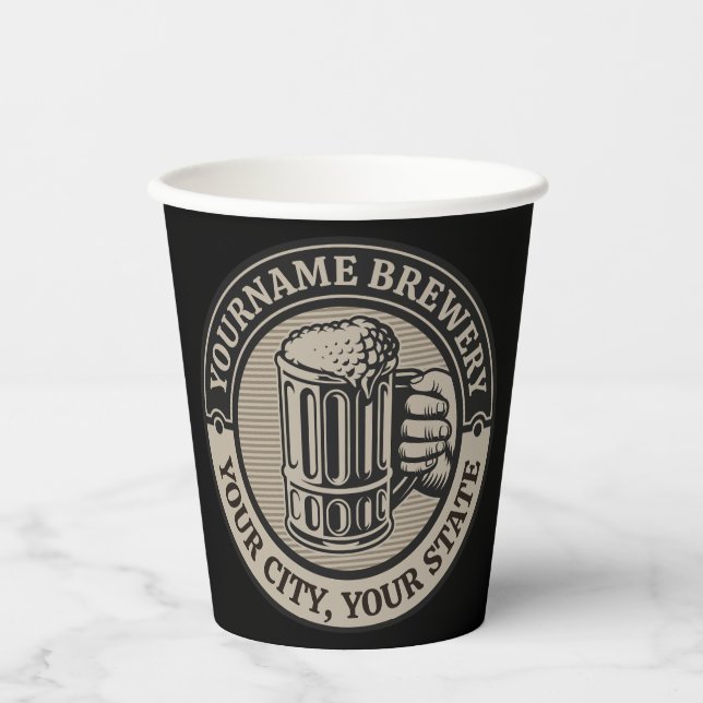Beer Brewing Personalised NAME Brewery Big Mug  Paper Cups (Front)