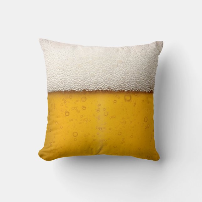 Beer Bubbles Close-Up Cushion (Front)