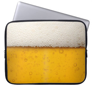 Beer Bubbles Close-Up Laptop Sleeve