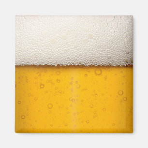 Beer Bubbles Close-Up Magnet