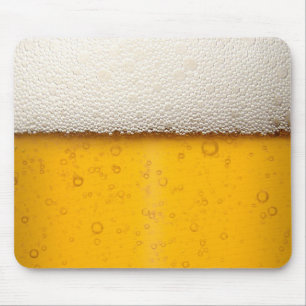 Beer Bubbles Close-Up Mouse Pad