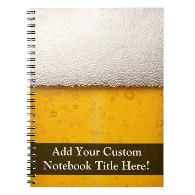 Beer Bubbles Close-Up Notebook (Front)