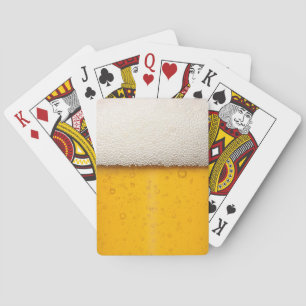 Beer Bubbles Close-Up Playing Cards