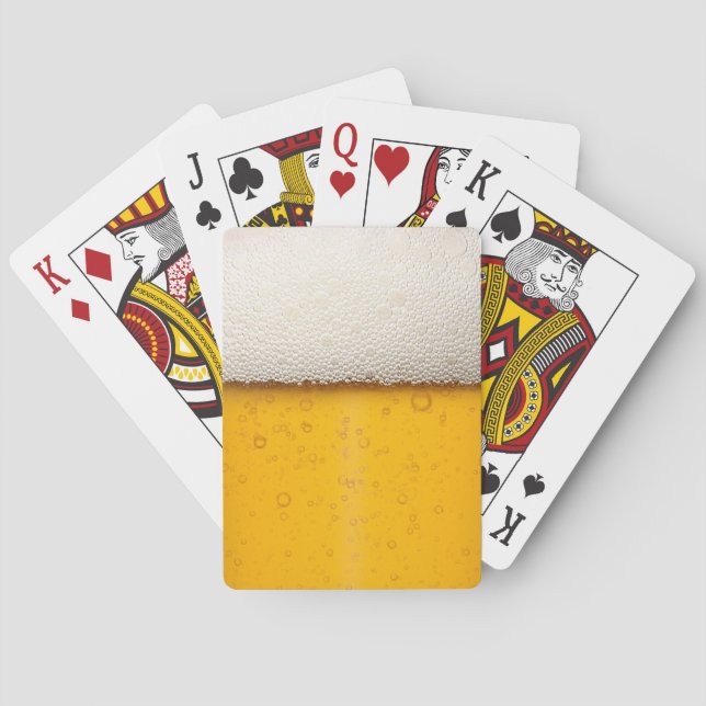 Beer Bubbles Close-Up Playing Cards (Back)
