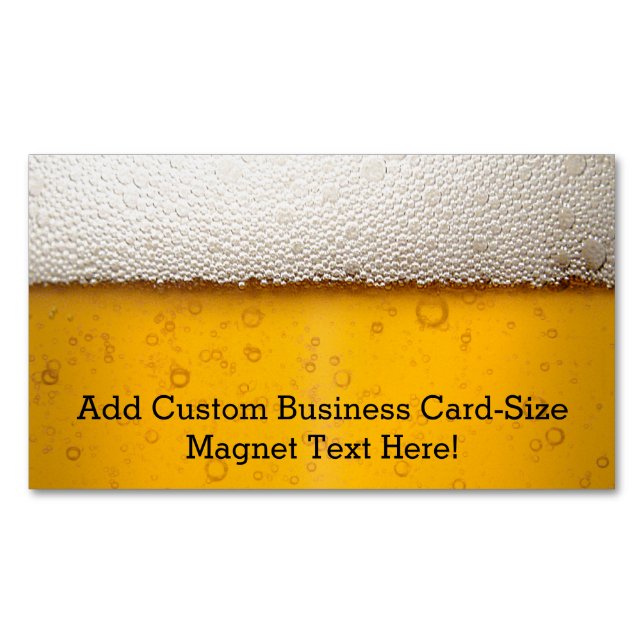 Beer Bubbles Magnetic Business Card (Front)