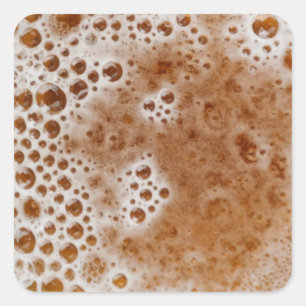 BEER BUBBLES SQUARE STICKER