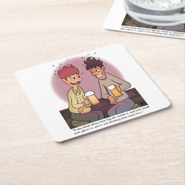 Beer Buddies Paper Coaster (Angled)