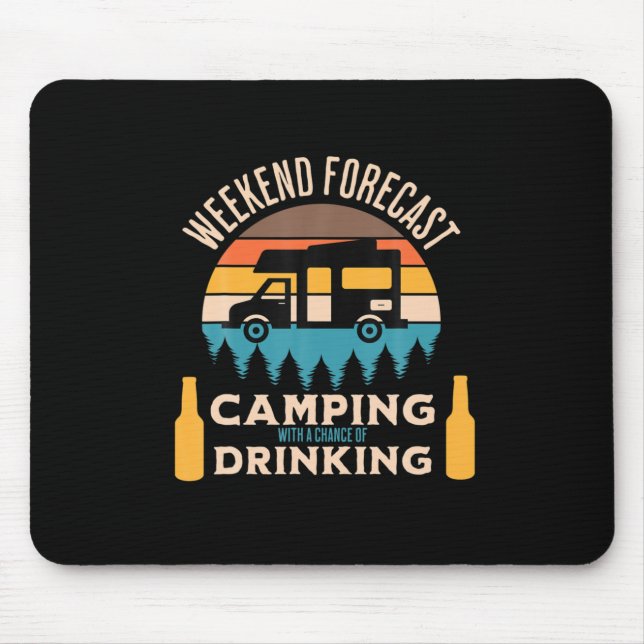 Beer Camping With Beer Birthday Mouse Pad (Front)