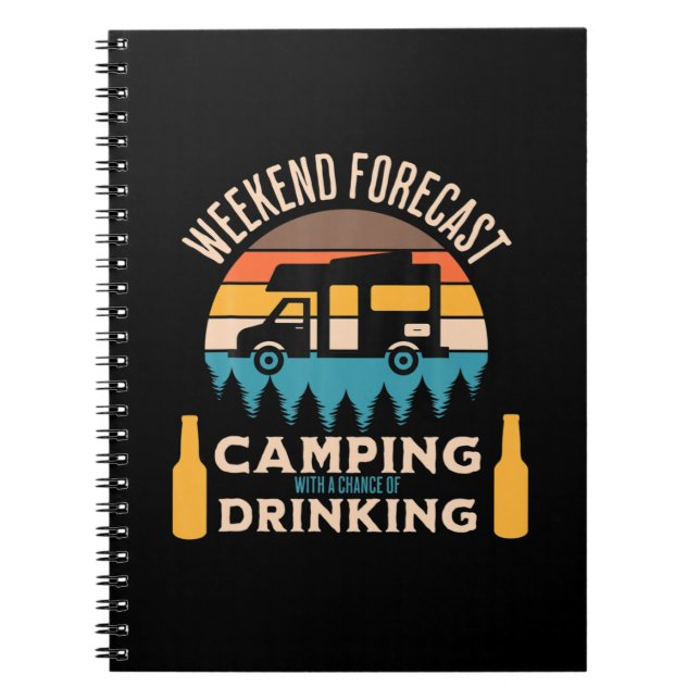 Beer Camping With Beer Birthday Notebook (Front)