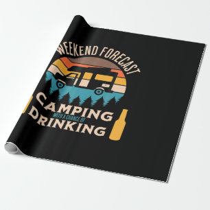 Beer Camping With Beer Birthday Wrapping Paper