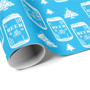Beer Can Christmas Tree  Wrapping Paper