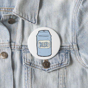 Beer Can Illustration Retro Beer Lover Design 7.5 Cm Round Badge