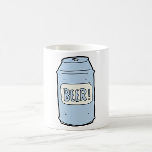 Beer Can Illustration Retro Beer Lover Design  Coffee Mug