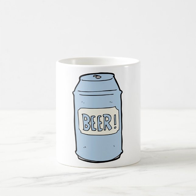 Beer Can Illustration Retro Beer Lover Design  Coffee Mug (Creator Uploaded)