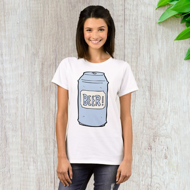 Beer Can Illustration Retro Beer Lover Design  T-Shirt (Creator Uploaded)