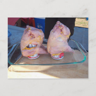 Beer Can Pheasant Postcard