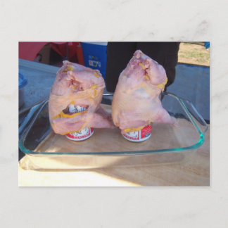 Beer Can Pheasant Postcard