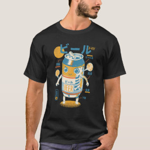 Beer Can X Ray Sci fi Japanese Beer Anatomy   Drin T-Shirt
